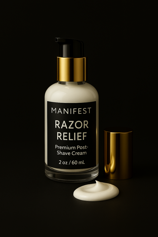 Manifest Razor Relief · Post-Shave Cream for Smooth, Bump-Free Skin